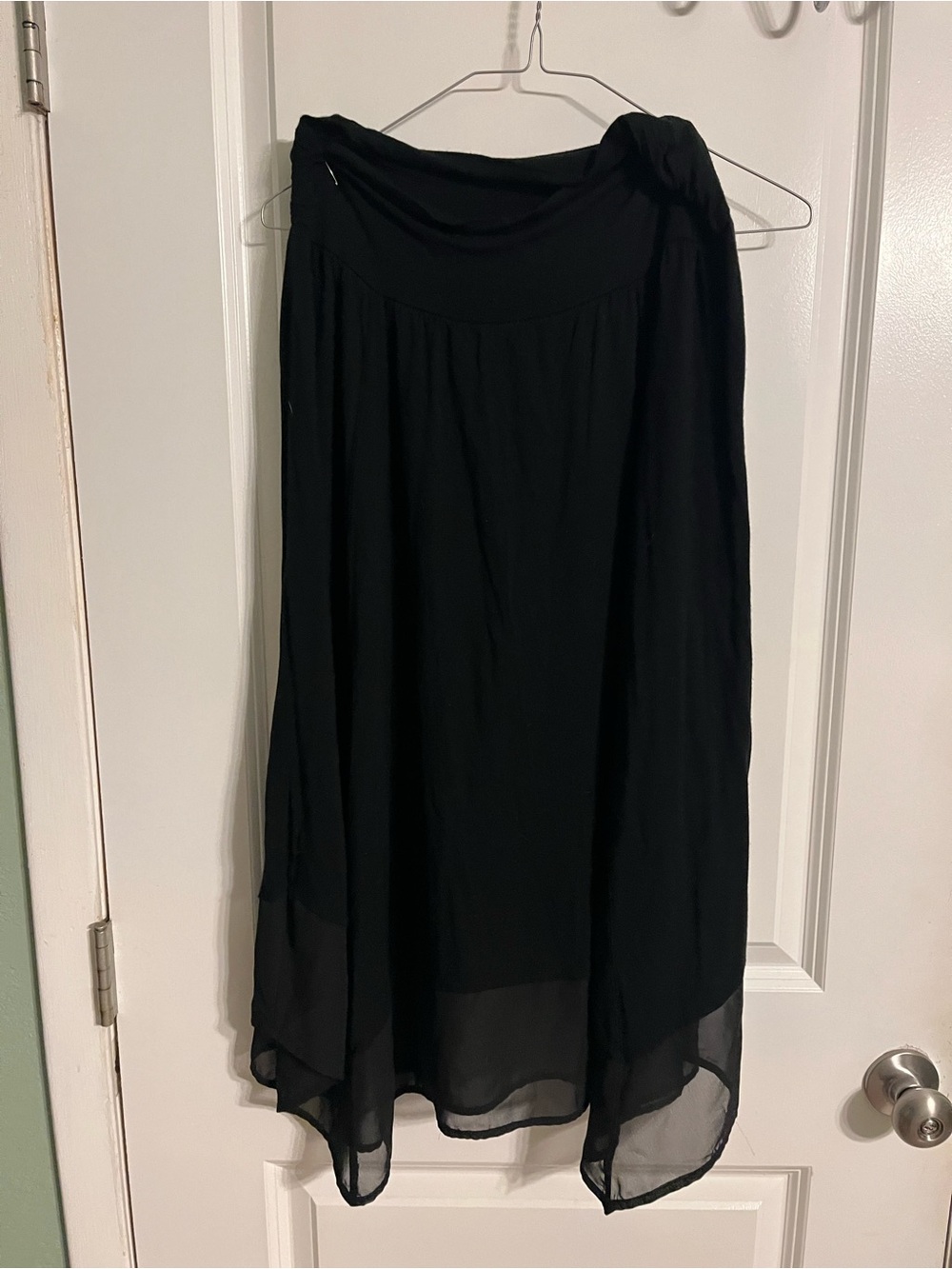 Apt. 9 Black Asymmetrical Overlay Skirt